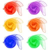 QLOUNI 12pcs Pañuelos de Malabares- Bailar con los pañuelos- Mágica Show-Decorativa Navidad-Malabares Bufandas Ideal…